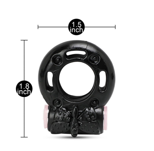 Black Color Basic Vibrating Cock Ring