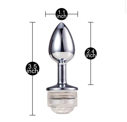 Metal Butt Plug with Light ( Non Vibrating )