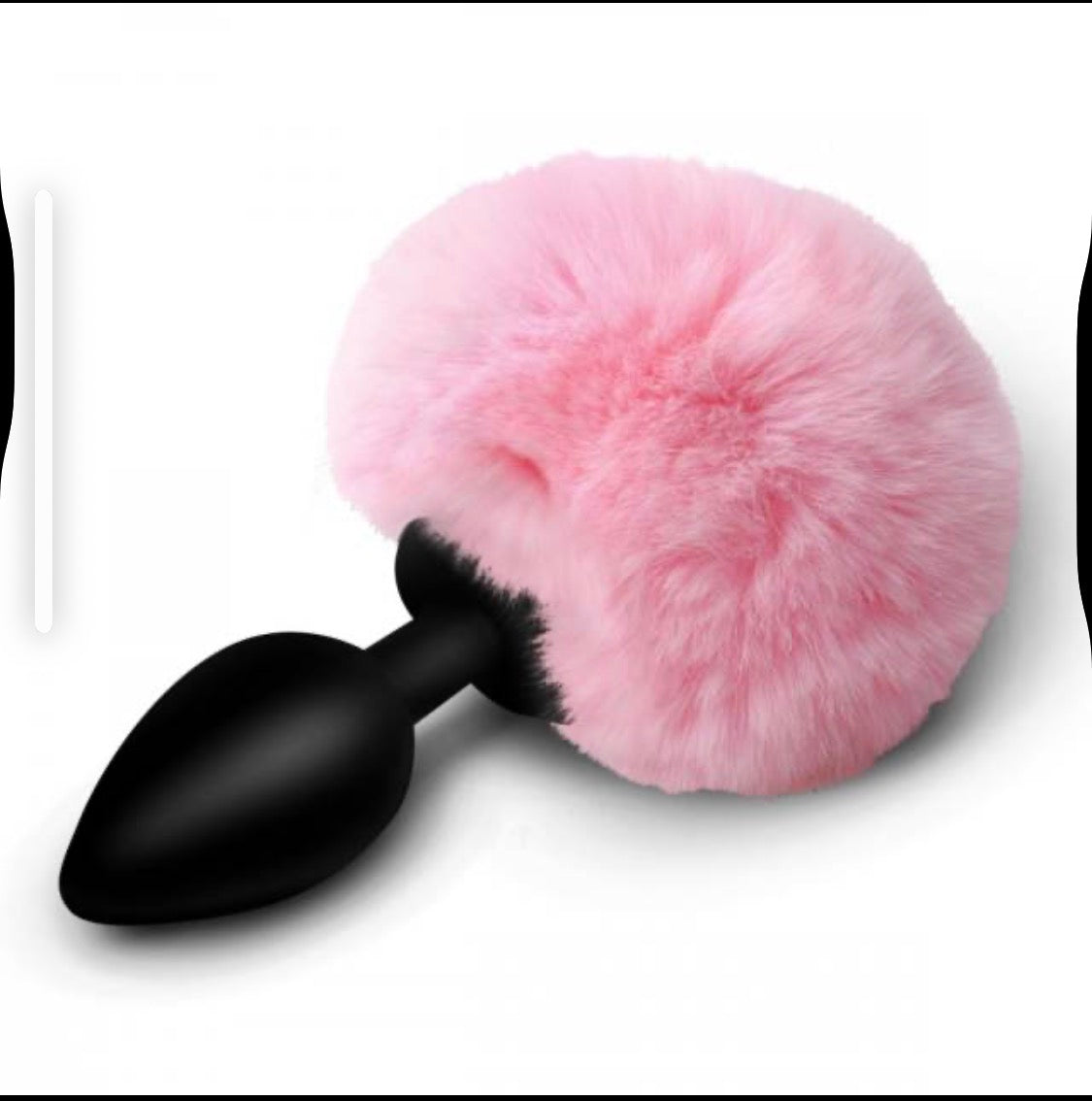 5.32" Black Silicone Anal Plug with Purple Artificial Fur Tail – Body-Safe